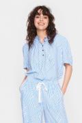 Saint Tropez Elysesz Blouse Kvinde Milky B. Braided Stripes Kortærmede...