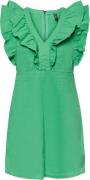 Pieces Pcama SL Ruffle Dress BC Kvinde Irish Green Korte Kjoler Str L ...