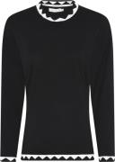 Micha BB Jumper_ Bbviscoseknitw. Edge Kvinde Black Sweaters Str L - ho...