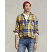 Polo Ralph Lauren Classic Fit Plaid Twill Workshirt Mand 6176b Yellow/...