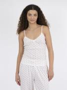 Neo Noir Lindsay Pointelle Heart Top Kvinde White Toppe Str 40 - hos M...