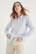 InWear Venus Shirt Kvinde Pastel Blue Langærmede Skjorter Str 40 - hos...