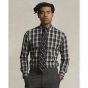 Polo Ralph Lauren Custom Fit Plaid Oxford Shirt Mand 6135 Navy/green M...