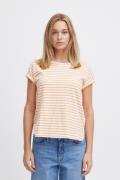 ICHI Ihyulietta SS9 Kvinde  Rose Stripe Kortærmede T-shirts Str L - ho...