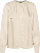 Soaked in Luxury Slfalula Shirt LS Kvinde Oatmeal Langærmede Bluser Re...