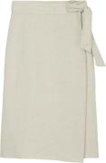 Marc O’Polo Skirt, Wrap Style, Midi Length Kvinde Raw Linen Midi Neder...