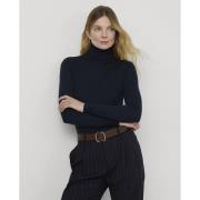 Lauren Ralph Lauren Modal Silk Nylonls Sweater Kvinde Lauren Navy Rull...