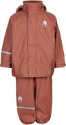 CeLaVi Basic Rainwear set Solid PU Str 80 Unisex - Redwood Regntøj hos...