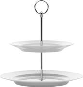 Lyngby Porcelæn Rhombe Etagere Ø27 Hvid Hvid Str H:27 Ø:27cm - Serveri...