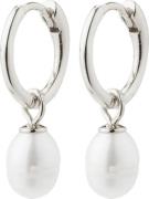 Pilgrim Berthe Recycled Pearl Hoop Earrings Silverplated one size - Cr...