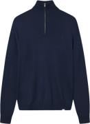 Les Deux Greyson Halfzip Merino Knit Mand Navy Turtlenecks Str L Merin...