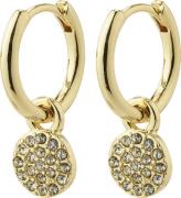 Pilgrim Chayenne Recycled Crystal Hoop Earrings Goldplated one size - ...