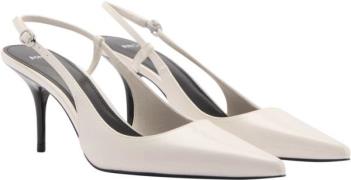 MANGO Pointed toe Heel Shoes Kvinde White Slingbacks Str 40 - hos Maga...