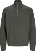 Jack & Jones Jprblamilano Stitch Knit Half ZIP S Mand Peat/melange Tur...