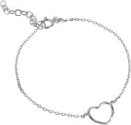 ENAMEL Copenhagen Bracelet, Organic Heart 15 + 3 cm - Kædearmbånd Med ...