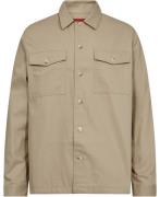 HUGO Enalu Mand Open Beige Overshirts Str L - hos Magasin