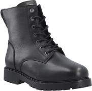 Cashott Casaya Lace Boot Warm Lining WR Leather Kvinde Black Vinterstø...