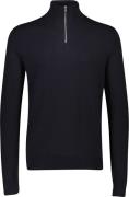 Lindbergh Ecovero Half zip L/S Knit Mand Blå Turtlenecks Str L - hos M...