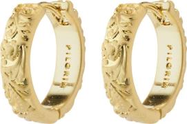 Pilgrim Elfrida Recycled Hoop Earrings Goldplated One size - Creoler h...