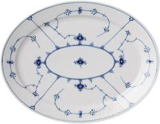 Royal Copenhagen Blue Fluted Plain Dish Oval 35cm Hvid, Blå Str 35 cm ...