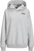 JJXX Jxnelly Loose LS Hood SWT Kvinde Light Grey Melange/tokyo Hættetr...