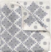 ETON Light Blue Floral Silk Pocket Square One Size - Slips hos Magasin