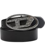 Diesel Oval D Logo B1dr Strass Belt 80 - Bælter hos Magasin