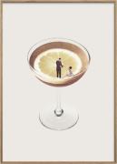 Poster & Frame Leon Maarten My Drink Needs a Drink Flerfarvet Str 30 x...