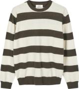 Mads Nørgaard - Copenhagen Eco Wool Stripe Kasey Sweater Kvinde Brun O...