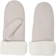 Lovelies Belukta Mittens - Sheep Suede With Curly Shearling Around S -...