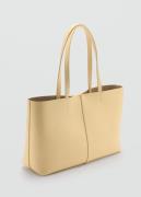 MANGO Leathereffect Shopper bag U - Skuldertasker Læder hos Magasin