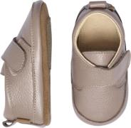 Melton Luxury Leather Slippers Velcro Fawn Hjemmesko Str 22/23 - Læder...