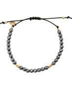 BeChristensen Rachel Hematite Gold One Size - Perlearmbånd hos Magasin