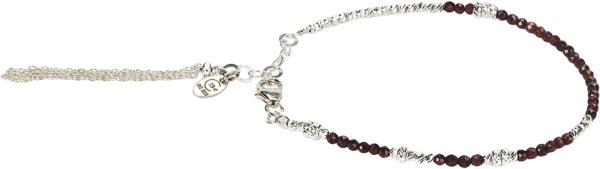 BeChristensen Abby Facet Red Garnet Silver One Size - Perlearmbånd hos...