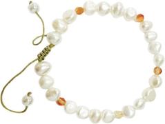 Lush Lush Jewelry Amber Pearl Armbånd Forgyldt ONE SIZE - Perlearmbånd...