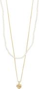 Pilgrim Arlet Necklace 2in-1 set, Gold-plated one size - Halskæder Med...