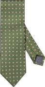 ETON Dark Green Geometric Print Silk Tie 80 - Slips hos Magasin