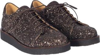 ANGULUS Sneaker i Glitter på Plateausål Kvinde 2487/2193 Brown Glitter...