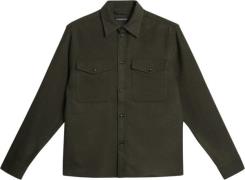 J. Lindeberg Flat Wool Overshirt Mand Forest Green Overshirts Str L - ...