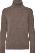 Rosemunde Wool & Cashmere Pullover Kvinde Brown Grey Mel Rullekraver S...