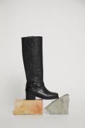 MUNTHE Totor Leather Boots Kvinde Black Cowboy & Biker Str 40 - Læder ...