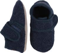 Melton Wool Slippers With Velcro Marine Hjemmesko Str 26/27 - Uld hos ...