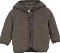 Huttelihut Jacket Ears Wool Fleece M Str 92 - Brown Melange Fleece Mer...