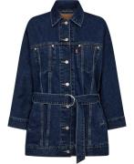 Levi's Belted Dolman Trucker Shes NIC Kvinde Blå Denimjakker Str XS - ...