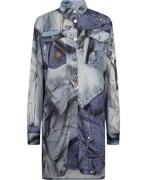 Mo5ch1no jeans Jacket Kvinde Fantasy Print Only One Colour Overgangsja...