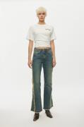 Oval Square River Split Jeans 0106 Kvinde 0106 Vintage Blue Flared Jea...