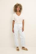 Cream Crmunto Ankl Worker Pant Audrey F Kvinde Snow White Cargo Bukser...