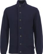 Barbour Barbour Essential Patch Zip Mand Blå Cardigans Str L - Uld hos...