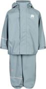 CeLaVi Basic Rainwear set Solid PU Str 140 Unisex - Smoke Blue Regntøj...