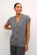 Kaffe Kanellia Knit Cardigan Kvinde Grey Melange Strikveste Str L - ho...